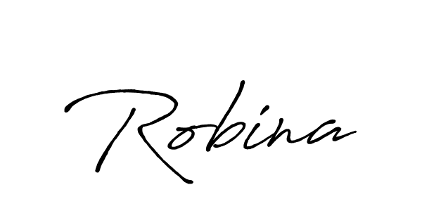 Robina stylish signature style. Best Handwritten Sign (Antro_Vectra_Bolder) for my name. Handwritten Signature Collection Ideas for my name Robina. Robina signature style 7 images and pictures png