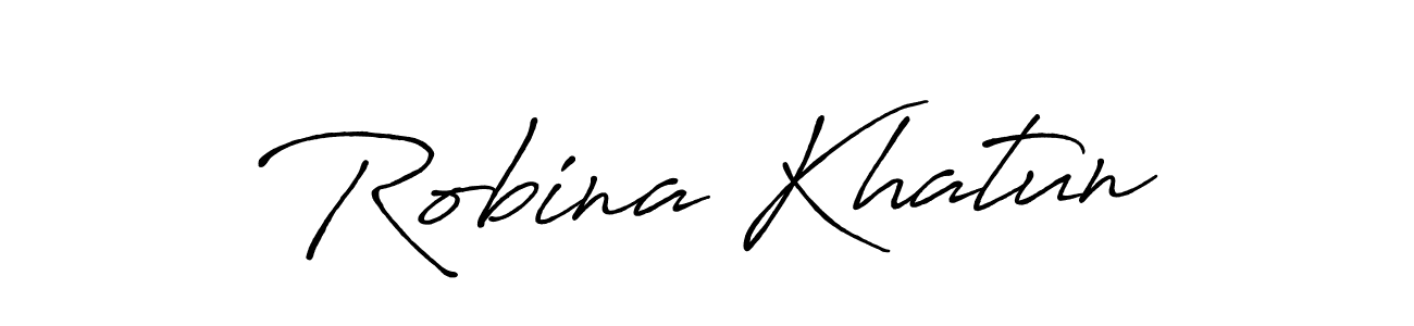 How to make Robina Khatun name signature. Use Antro_Vectra_Bolder style for creating short signs online. This is the latest handwritten sign. Robina Khatun signature style 7 images and pictures png
