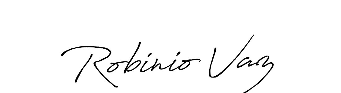 Make a beautiful signature design for name Robinio Vaz. With this signature (Antro_Vectra_Bolder) style, you can create a handwritten signature for free. Robinio Vaz signature style 7 images and pictures png