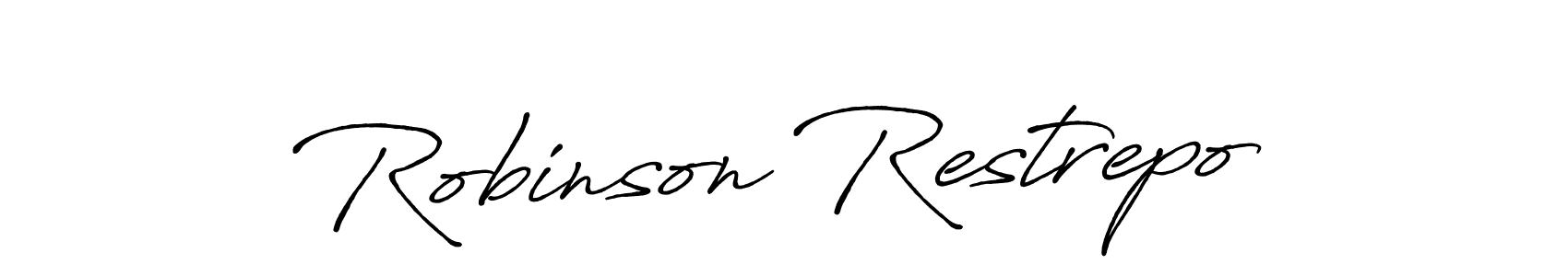 Design your own signature with our free online signature maker. With this signature software, you can create a handwritten (Antro_Vectra_Bolder) signature for name Robinson Restrepo. Robinson Restrepo signature style 7 images and pictures png