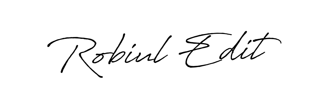 Robiul Edit stylish signature style. Best Handwritten Sign (Antro_Vectra_Bolder) for my name. Handwritten Signature Collection Ideas for my name Robiul Edit. Robiul Edit signature style 7 images and pictures png