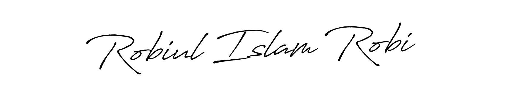 You should practise on your own different ways (Antro_Vectra_Bolder) to write your name (Robiul Islam Robi) in signature. don't let someone else do it for you. Robiul Islam Robi signature style 7 images and pictures png