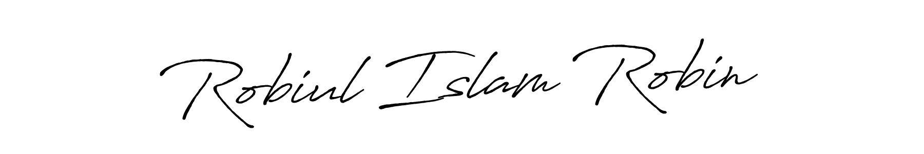 Make a beautiful signature design for name Robiul Islam Robin. With this signature (Antro_Vectra_Bolder) style, you can create a handwritten signature for free. Robiul Islam Robin signature style 7 images and pictures png