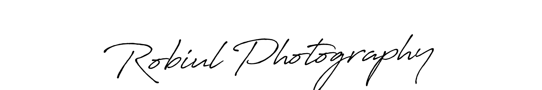 Robiul Photography stylish signature style. Best Handwritten Sign (Antro_Vectra_Bolder) for my name. Handwritten Signature Collection Ideas for my name Robiul Photography. Robiul Photography signature style 7 images and pictures png