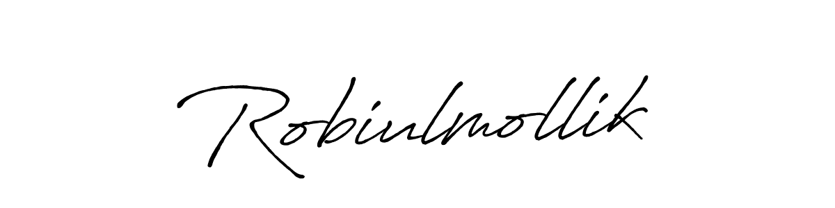 Create a beautiful signature design for name Robiulmollik. With this signature (Antro_Vectra_Bolder) fonts, you can make a handwritten signature for free. Robiulmollik signature style 7 images and pictures png