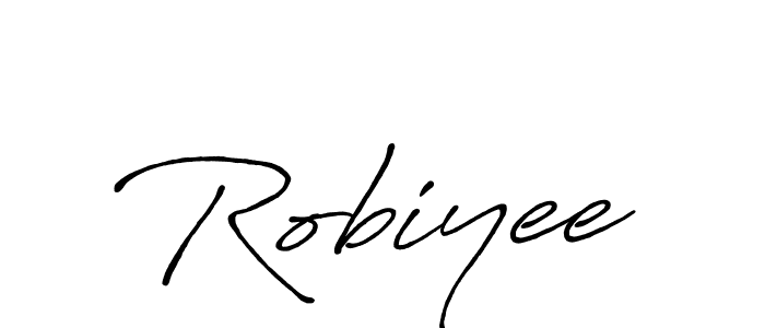 Create a beautiful signature design for name Robiyee. With this signature (Antro_Vectra_Bolder) fonts, you can make a handwritten signature for free. Robiyee signature style 7 images and pictures png