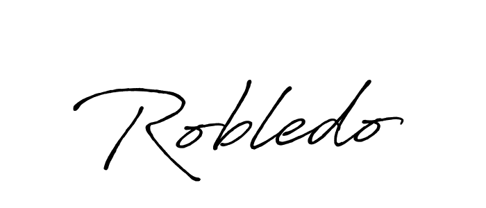 Antro_Vectra_Bolder is a professional signature style that is perfect for those who want to add a touch of class to their signature. It is also a great choice for those who want to make their signature more unique. Get Robledo name to fancy signature for free. Robledo signature style 7 images and pictures png