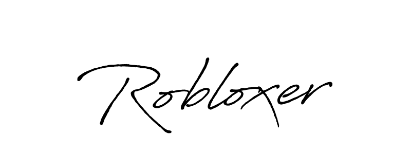 Make a beautiful signature design for name Robloxer. With this signature (Antro_Vectra_Bolder) style, you can create a handwritten signature for free. Robloxer signature style 7 images and pictures png