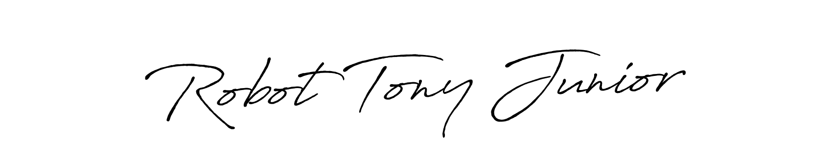 You should practise on your own different ways (Antro_Vectra_Bolder) to write your name (Robot Tony Junior) in signature. don't let someone else do it for you. Robot Tony Junior signature style 7 images and pictures png