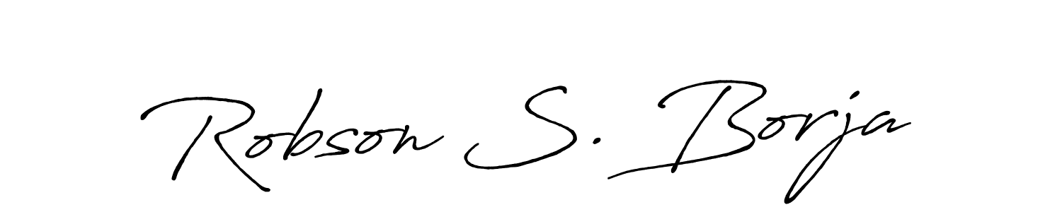 Also You can easily find your signature by using the search form. We will create Robson S. Borja name handwritten signature images for you free of cost using Antro_Vectra_Bolder sign style. Robson S. Borja signature style 7 images and pictures png