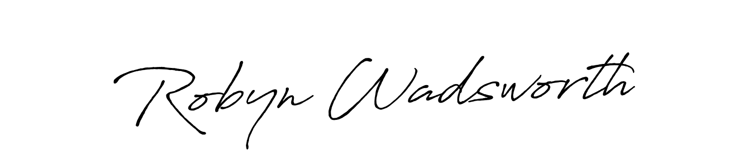 Use a signature maker to create a handwritten signature online. With this signature software, you can design (Antro_Vectra_Bolder) your own signature for name Robyn Wadsworth. Robyn Wadsworth signature style 7 images and pictures png