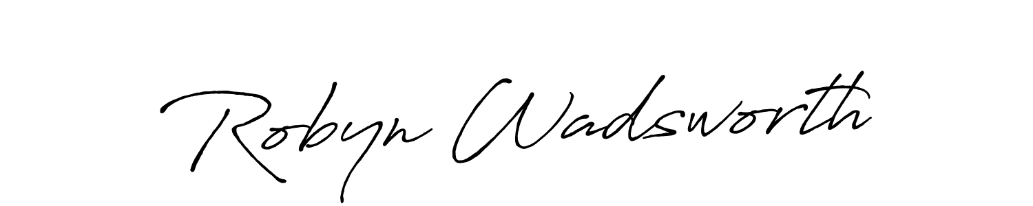 Use a signature maker to create a handwritten signature online. With this signature software, you can design (Antro_Vectra_Bolder) your own signature for name Robyn Wadsworth. Robyn Wadsworth signature style 7 images and pictures png