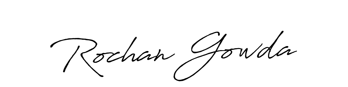 Make a short Rochan Gowda signature style. Manage your documents anywhere anytime using Antro_Vectra_Bolder. Create and add eSignatures, submit forms, share and send files easily. Rochan Gowda signature style 7 images and pictures png