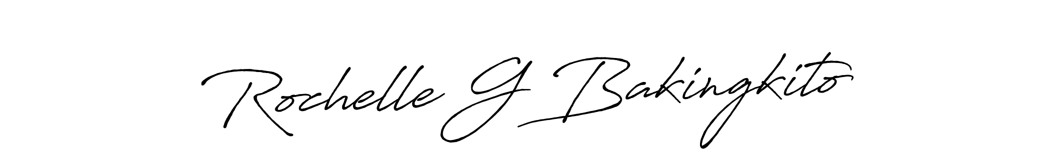 Design your own signature with our free online signature maker. With this signature software, you can create a handwritten (Antro_Vectra_Bolder) signature for name Rochelle G Bakingkito. Rochelle G Bakingkito signature style 7 images and pictures png