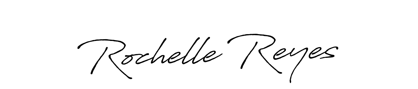 Design your own signature with our free online signature maker. With this signature software, you can create a handwritten (Antro_Vectra_Bolder) signature for name Rochelle Reyes. Rochelle Reyes signature style 7 images and pictures png