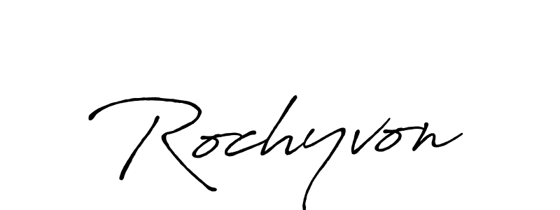 Also You can easily find your signature by using the search form. We will create Rochyvon name handwritten signature images for you free of cost using Antro_Vectra_Bolder sign style. Rochyvon signature style 7 images and pictures png