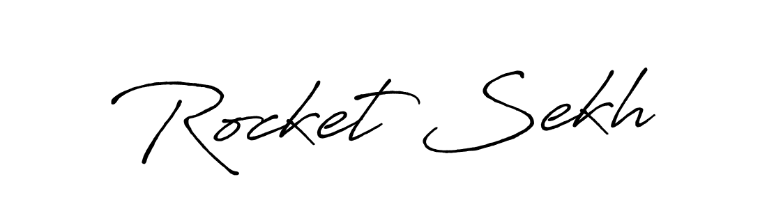 Also You can easily find your signature by using the search form. We will create Rocket Sekh name handwritten signature images for you free of cost using Antro_Vectra_Bolder sign style. Rocket Sekh signature style 7 images and pictures png