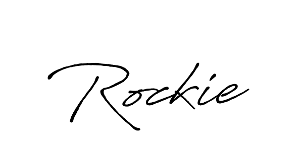 if you are searching for the best signature style for your name Rockie. so please give up your signature search. here we have designed multiple signature styles  using Antro_Vectra_Bolder. Rockie signature style 7 images and pictures png