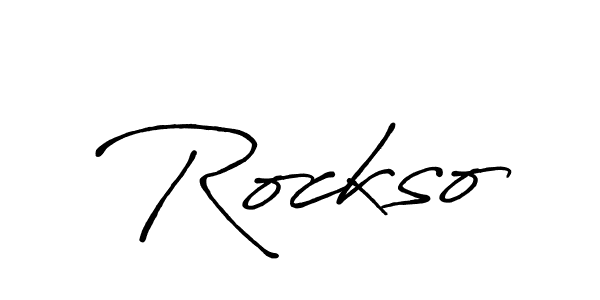 The best way (Antro_Vectra_Bolder) to make a short signature is to pick only two or three words in your name. The name Rockso include a total of six letters. For converting this name. Rockso signature style 7 images and pictures png