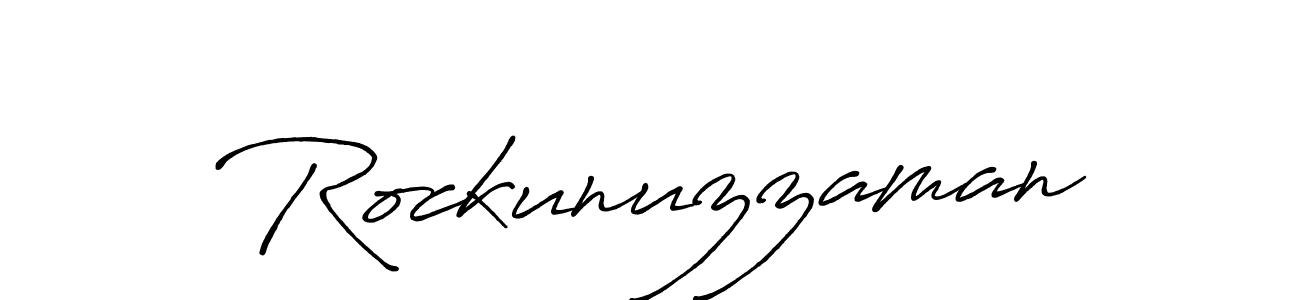 How to make Rockunuzzaman name signature. Use Antro_Vectra_Bolder style for creating short signs online. This is the latest handwritten sign. Rockunuzzaman signature style 7 images and pictures png