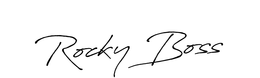 Here are the top 10 professional signature styles for the name Rocky Boss. These are the best autograph styles you can use for your name. Rocky Boss signature style 7 images and pictures png