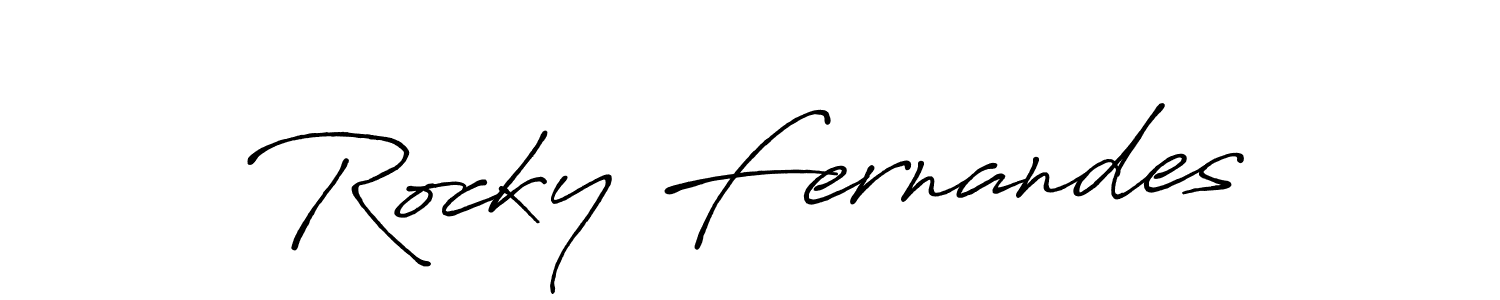 Make a short Rocky Fernandes signature style. Manage your documents anywhere anytime using Antro_Vectra_Bolder. Create and add eSignatures, submit forms, share and send files easily. Rocky Fernandes signature style 7 images and pictures png