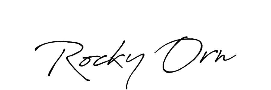 Antro_Vectra_Bolder is a professional signature style that is perfect for those who want to add a touch of class to their signature. It is also a great choice for those who want to make their signature more unique. Get Rocky Orn name to fancy signature for free. Rocky Orn signature style 7 images and pictures png
