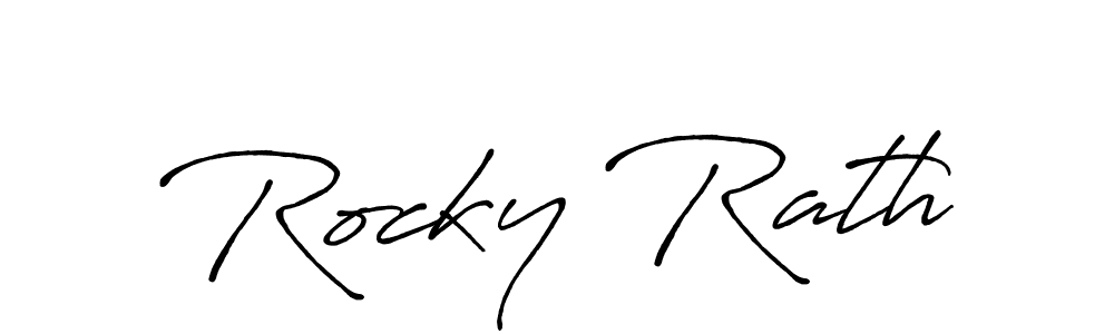 Rocky Rath stylish signature style. Best Handwritten Sign (Antro_Vectra_Bolder) for my name. Handwritten Signature Collection Ideas for my name Rocky Rath. Rocky Rath signature style 7 images and pictures png