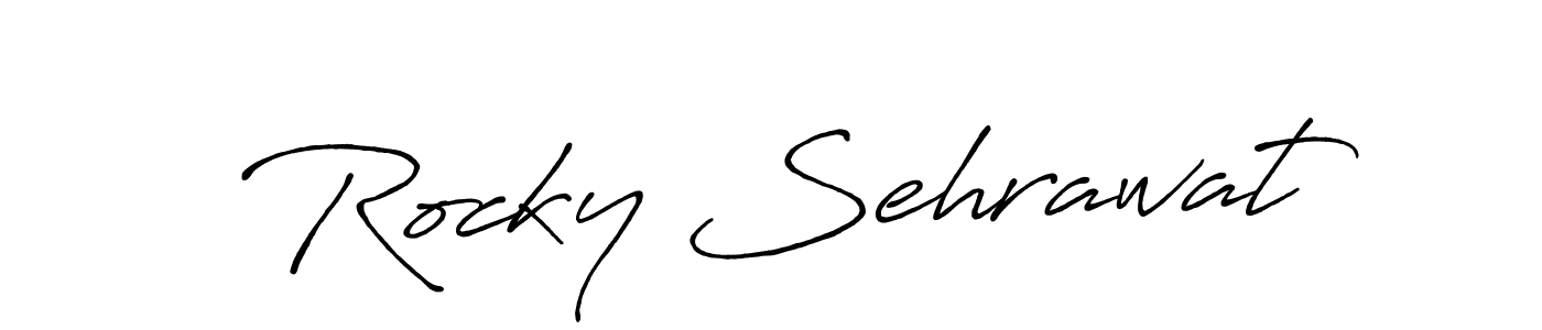 How to make Rocky Sehrawat signature? Antro_Vectra_Bolder is a professional autograph style. Create handwritten signature for Rocky Sehrawat name. Rocky Sehrawat signature style 7 images and pictures png