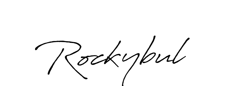 Make a beautiful signature design for name Rockybul. With this signature (Antro_Vectra_Bolder) style, you can create a handwritten signature for free. Rockybul signature style 7 images and pictures png