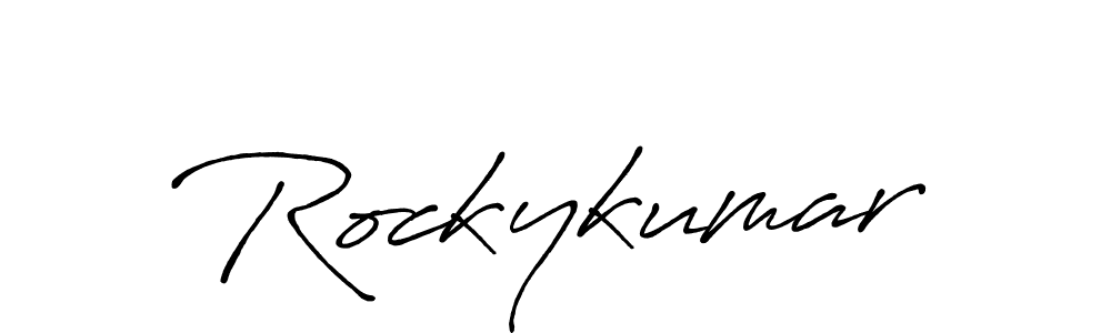 Use a signature maker to create a handwritten signature online. With this signature software, you can design (Antro_Vectra_Bolder) your own signature for name Rockykumar. Rockykumar signature style 7 images and pictures png