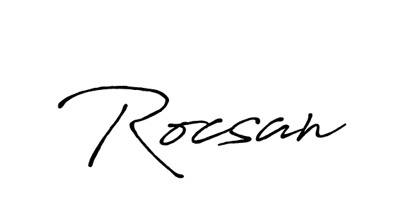 Create a beautiful signature design for name Rocsan. With this signature (Antro_Vectra_Bolder) fonts, you can make a handwritten signature for free. Rocsan signature style 7 images and pictures png