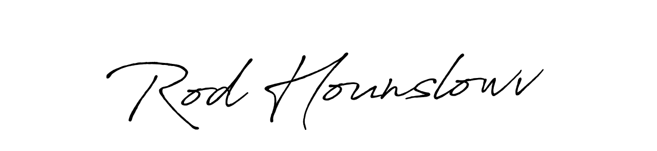 This is the best signature style for the Rod Hounslowv name. Also you like these signature font (Antro_Vectra_Bolder). Mix name signature. Rod Hounslowv signature style 7 images and pictures png