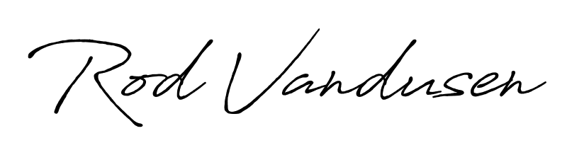 Practice writing Rod Vandusen with the flow of Antro_Vectra_Bolder lettering. A fantastic source of inspiration for developing your personal signature style. Rod Vandusen signature style 7 images and pictures png