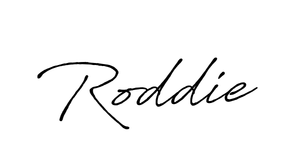 Use a signature maker to create a handwritten signature online. With this signature software, you can design (Antro_Vectra_Bolder) your own signature for name Roddie. Roddie signature style 7 images and pictures png