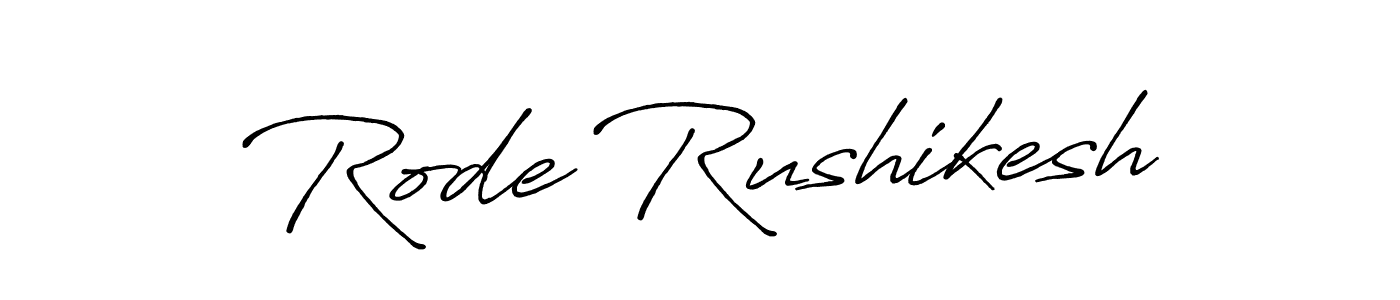 Make a beautiful signature design for name Rode Rushikesh. With this signature (Antro_Vectra_Bolder) style, you can create a handwritten signature for free. Rode Rushikesh signature style 7 images and pictures png