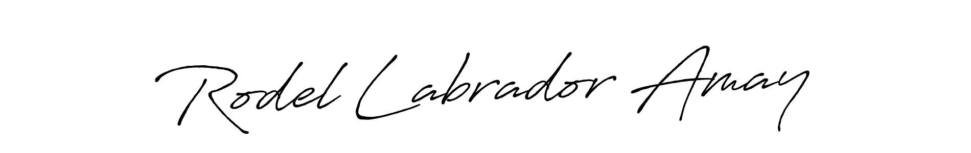 You should practise on your own different ways (Antro_Vectra_Bolder) to write your name (Rodel Labrador Amay) in signature. don't let someone else do it for you. Rodel Labrador Amay signature style 7 images and pictures png
