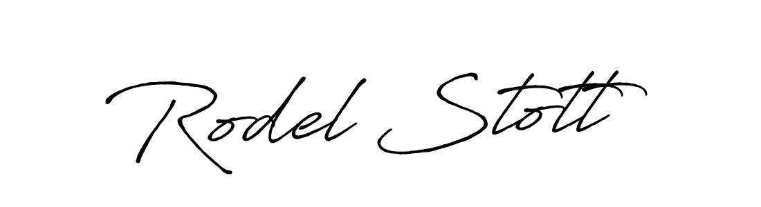 The best way (Antro_Vectra_Bolder) to make a short signature is to pick only two or three words in your name. The name Rodel Stott include a total of six letters. For converting this name. Rodel Stott signature style 7 images and pictures png