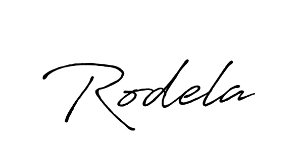 Design your own signature with our free online signature maker. With this signature software, you can create a handwritten (Antro_Vectra_Bolder) signature for name Rodela. Rodela signature style 7 images and pictures png