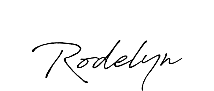 Make a beautiful signature design for name Rodelyn. With this signature (Antro_Vectra_Bolder) style, you can create a handwritten signature for free. Rodelyn signature style 7 images and pictures png