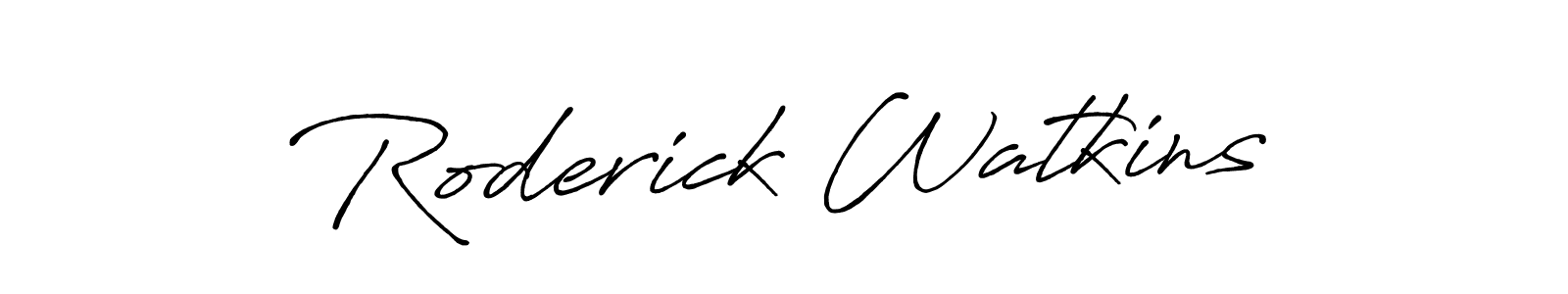 Use a signature maker to create a handwritten signature online. With this signature software, you can design (Antro_Vectra_Bolder) your own signature for name Roderick Watkins. Roderick Watkins signature style 7 images and pictures png