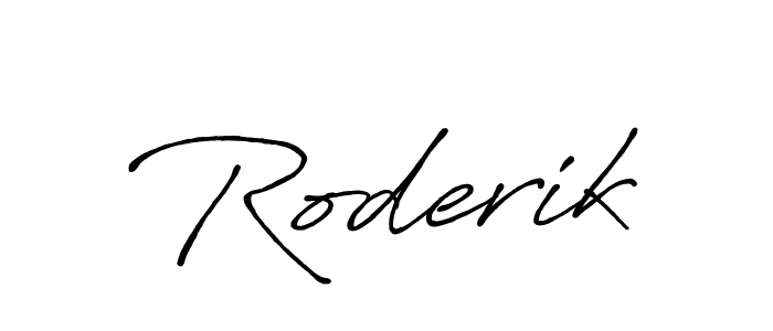Create a beautiful signature design for name Roderik. With this signature (Antro_Vectra_Bolder) fonts, you can make a handwritten signature for free. Roderik signature style 7 images and pictures png