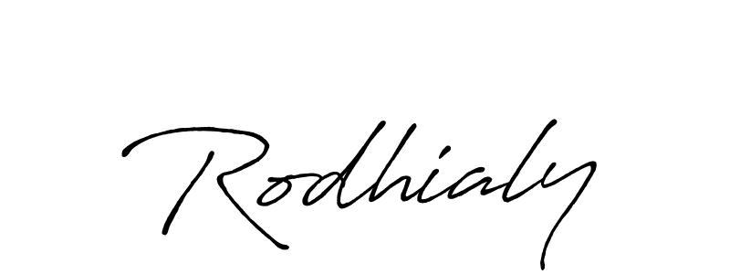 Use a signature maker to create a handwritten signature online. With this signature software, you can design (Antro_Vectra_Bolder) your own signature for name Rodhialy. Rodhialy signature style 7 images and pictures png