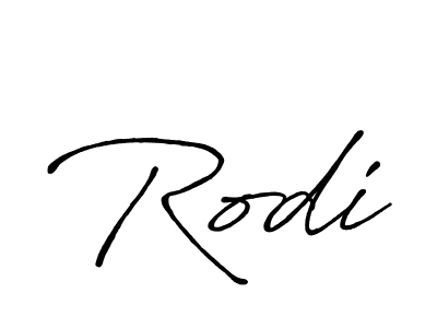 Create a beautiful signature design for name Rodi. With this signature (Antro_Vectra_Bolder) fonts, you can make a handwritten signature for free. Rodi signature style 7 images and pictures png