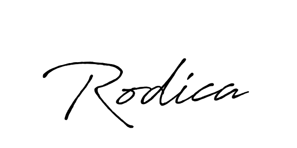 Create a beautiful signature design for name Rodica. With this signature (Antro_Vectra_Bolder) fonts, you can make a handwritten signature for free. Rodica signature style 7 images and pictures png