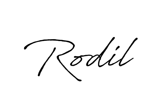 Create a beautiful signature design for name Rodil. With this signature (Antro_Vectra_Bolder) fonts, you can make a handwritten signature for free. Rodil signature style 7 images and pictures png