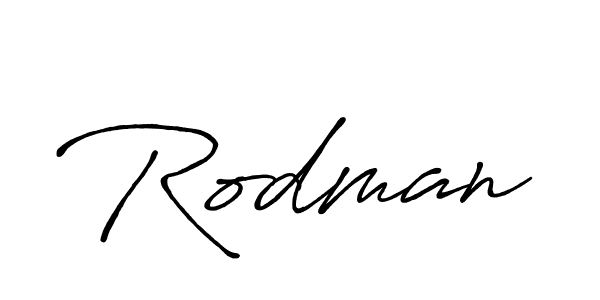 Rodman stylish signature style. Best Handwritten Sign (Antro_Vectra_Bolder) for my name. Handwritten Signature Collection Ideas for my name Rodman. Rodman signature style 7 images and pictures png