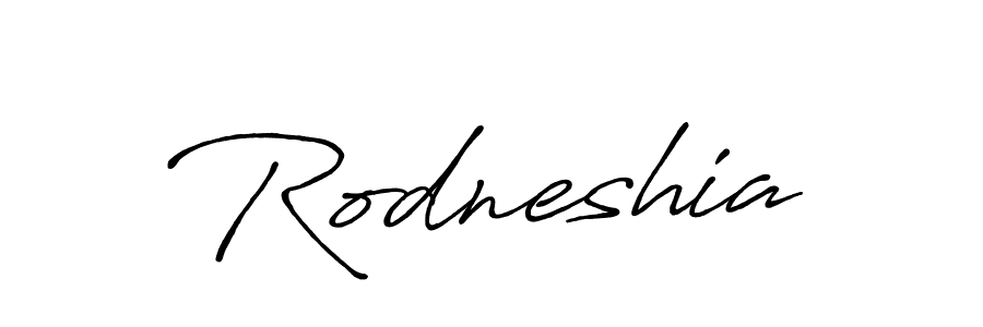 Make a beautiful signature design for name Rodneshia. With this signature (Antro_Vectra_Bolder) style, you can create a handwritten signature for free. Rodneshia signature style 7 images and pictures png