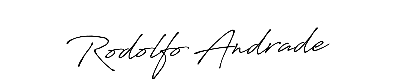 Make a beautiful signature design for name Rodolfo Andrade. With this signature (Antro_Vectra_Bolder) style, you can create a handwritten signature for free. Rodolfo Andrade signature style 7 images and pictures png