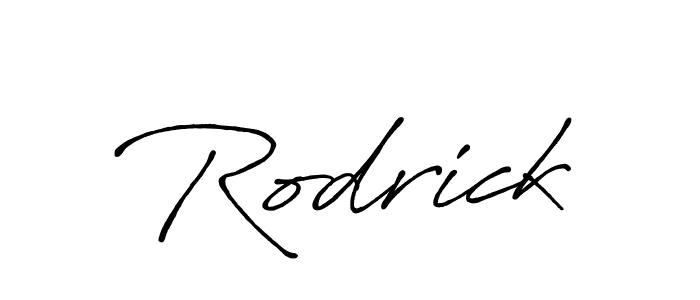 How to make Rodrick name signature. Use Antro_Vectra_Bolder style for creating short signs online. This is the latest handwritten sign. Rodrick signature style 7 images and pictures png